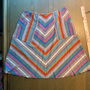 Vintage fabric A-line skirt